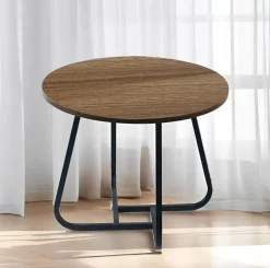 TAVOLINO DIAM. CM 50 H.40 METALLO E LEGNO in vendita online