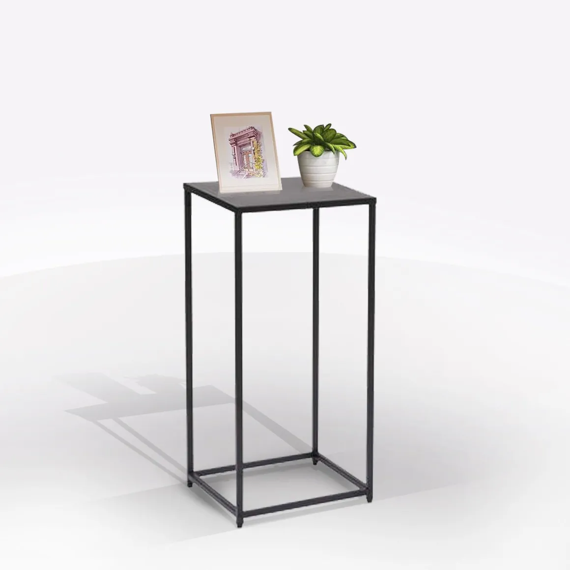 TAVOLINO MOD. GOTA CM 34X34 H. 74 METALLO NERO in vendita online