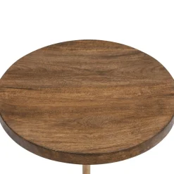 TAVOLINO MOD. NEITH DIAM. CM 35.5 H. 69.5 METALLO/MARMO/LEGNO in vendita online