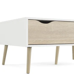 TAVOLINO MOD. OSLO CM 98,7X60,2 H. 43,3 BIANCO OPACO E OAK: vendita online TAVOLINO MOD. OSLO CM 98,7X60,2 H. 43,3 BIANCO OPACO E OAK in offerta
