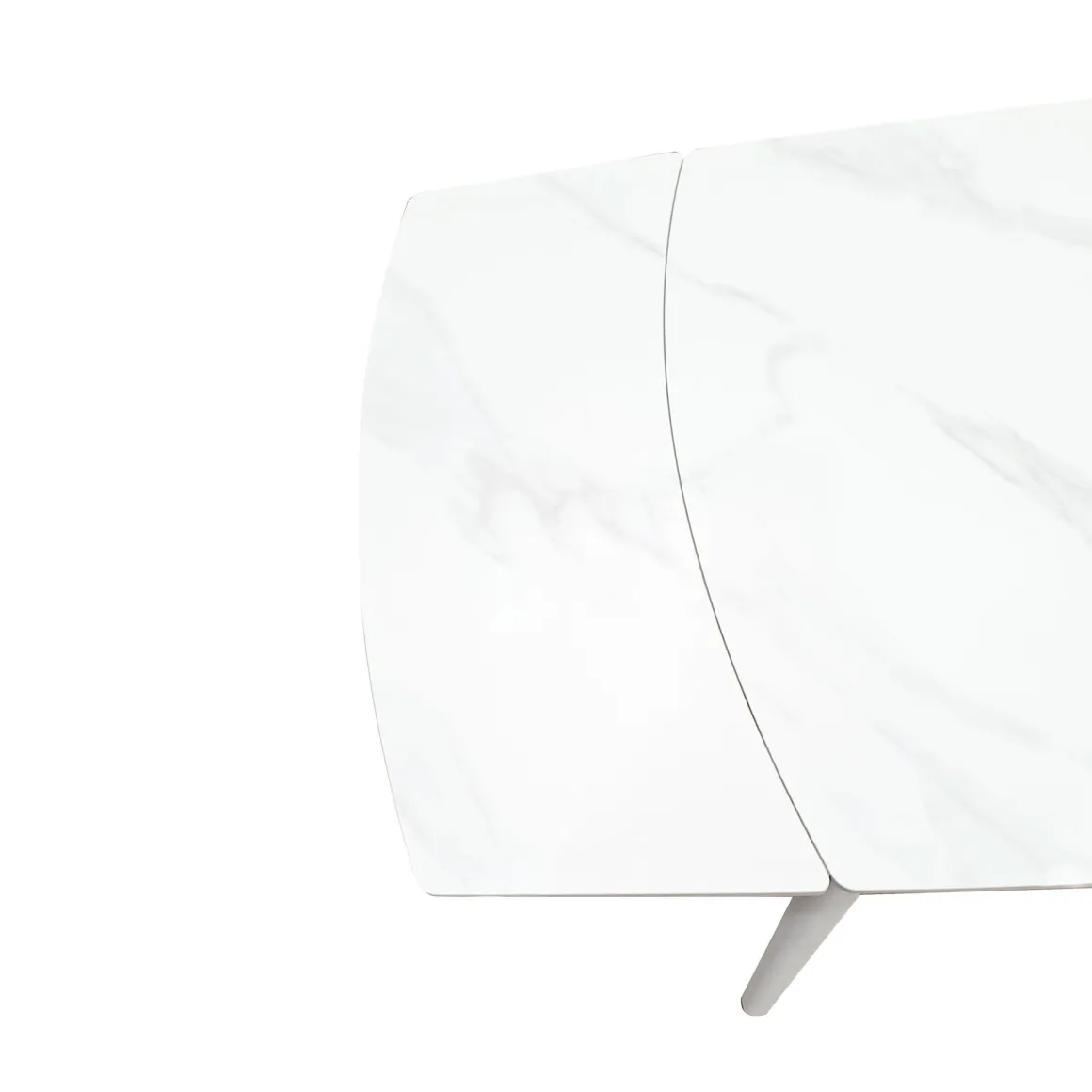 TAVOLO ALL. CHIC ROUND CM 140 METALLO BIANCO E VETRO EFFETTO MARMO BIANCO: vendita online TAVOLO ALL. CHIC ROUND CM 140 METALLO BIANCO E VETRO EFFETTO MARMO BIANCO in offerta