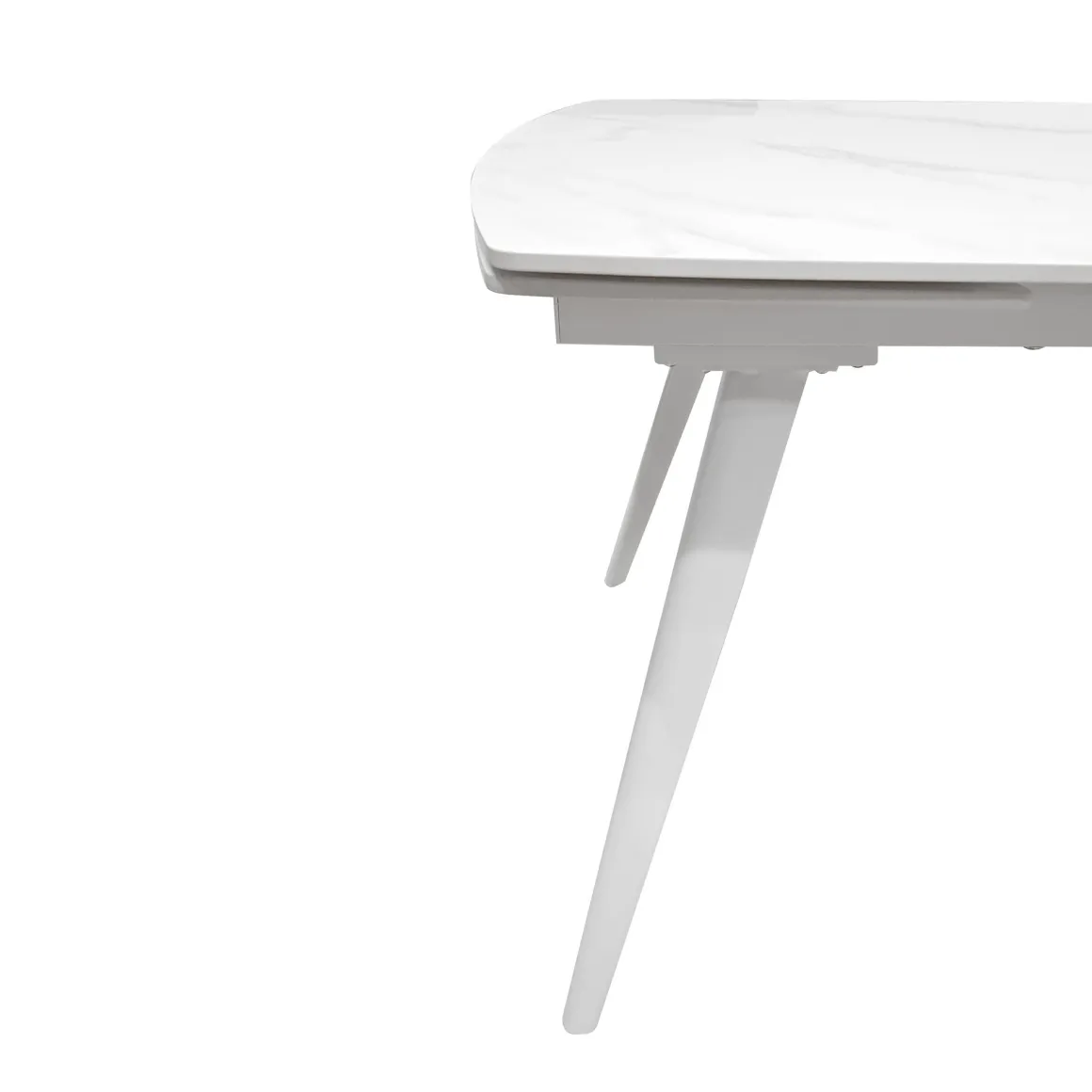 TAVOLO ALL. CHIC ROUND CM 140 METALLO BIANCO E VETRO EFFETTO MARMO BIANCO: vendita online TAVOLO ALL. CHIC ROUND CM 140 METALLO BIANCO E VETRO EFFETTO MARMO BIANCO in offerta