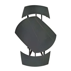 TAVOLO ALL. CHIC VORTEX CM 120X90 METALLO NERO E VETRO IN MARMO CERAMICA: vendita online TAVOLO ALL. CHIC VORTEX CM 120X90 METALLO NERO E VETRO IN MARMO CERAMICA in offerta