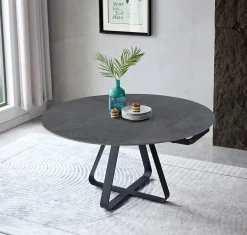 TAVOLO ALL. CM 135X85 METALLO CON PIANO EFFETTO MARMO STONE BLACK: vendita online TAVOLO ALL. CM 135X85 METALLO CON PIANO EFFETTO MARMO STONE BLACK in offerta