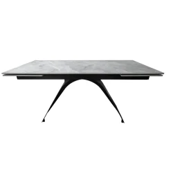 TAVOLO ALL. CM 160X90 METALLO NERO E PIANO EFFETTO MARMO GRIGIO : vendita online TAVOLO ALL. CM 160X90 METALLO NERO E PIANO EFFETTO MARMO GRIGIO in offerta