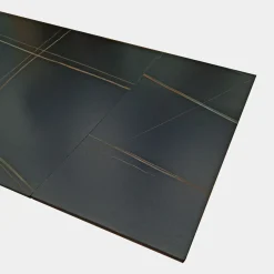 TAVOLO ALL. CM 160X90 METALLO NERO E VETRO EFFETTO MARMO : vendita online TAVOLO ALL. CM 160X90 METALLO NERO E VETRO EFFETTO MARMO in offerta