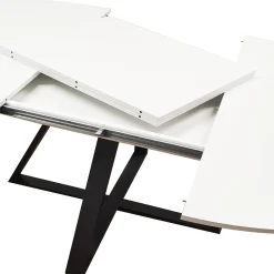 TAVOLO ALL. DIAM. 120 NERO E BIANCO FRASSINATO: vendita online TAVOLO ALL. DIAM. 120 NERO E BIANCO FRASSINATO in offerta