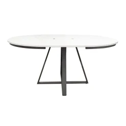 TAVOLO ALL. DIAM. 120 NERO E BIANCO FRASSINATO: vendita online TAVOLO ALL. DIAM. 120 NERO E BIANCO FRASSINATO in offerta