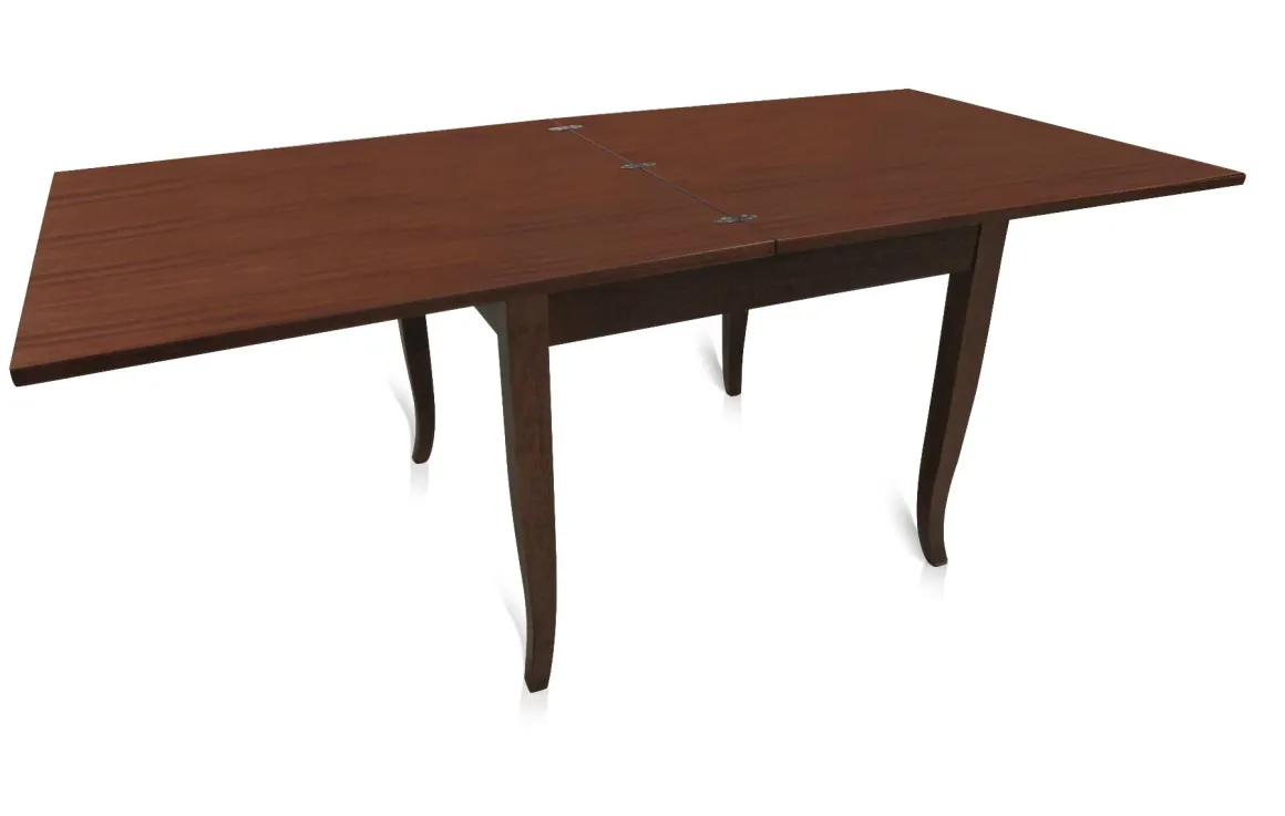 Tavolo allungabile in noce con piano liscio 100X100TL
