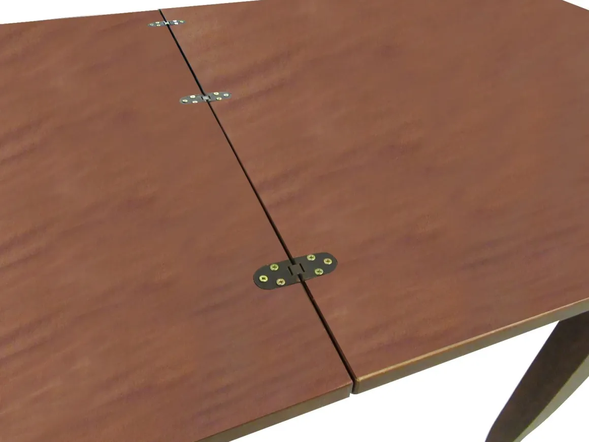 Tavolo allungabile in noce con piano liscio 100X100TL