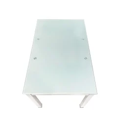 TAVOLO ALL. 110X70 BIANCO E VETRO BIANCO : vendita online TAVOLO ALL. 110X70 BIANCO E VETRO BIANCO in offerta