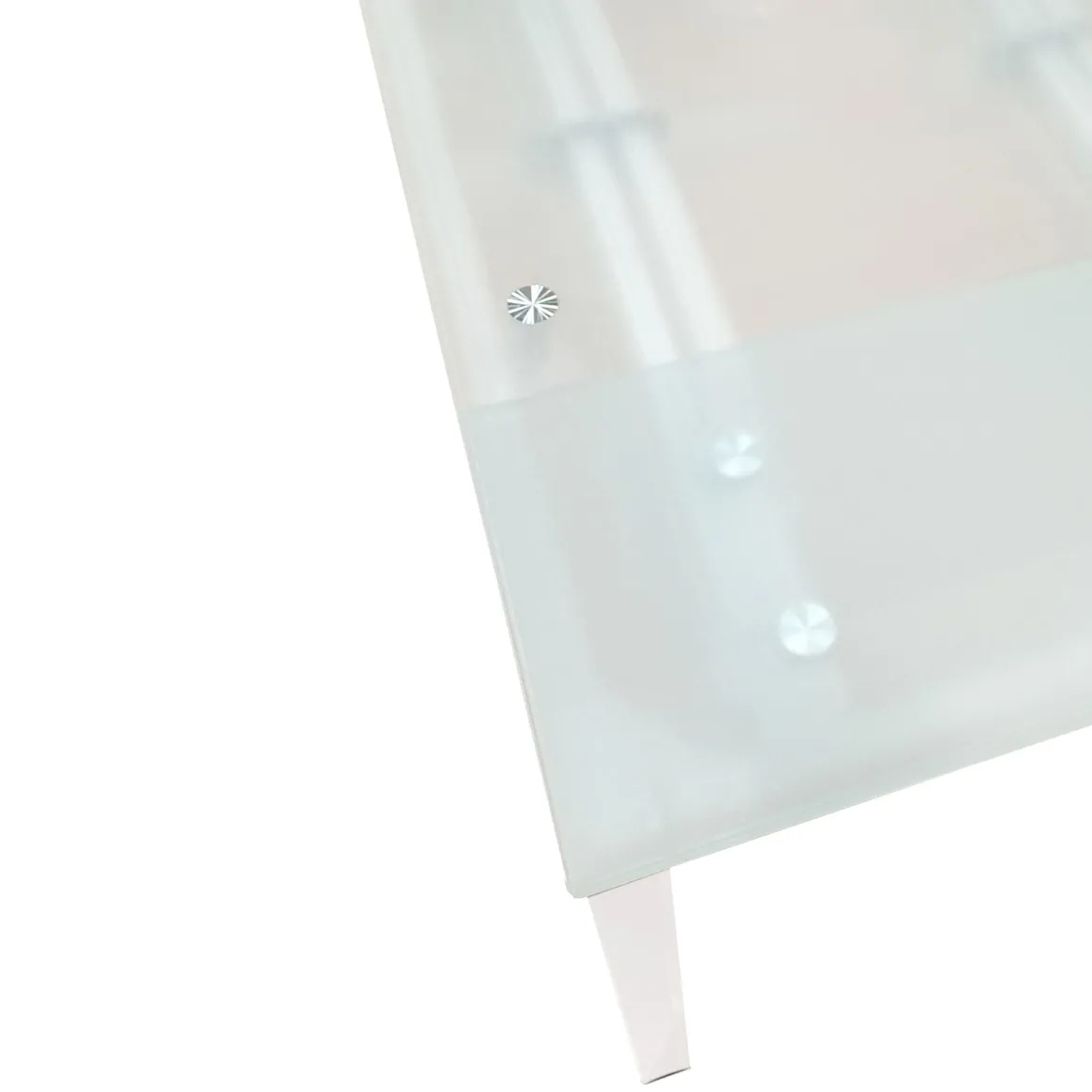 TAVOLO ALL. 110X70 BIANCO E VETRO: vendita online TAVOLO ALL. 110X70 BIANCO E VETRO in offerta