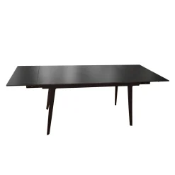 TAVOLO ALL. 140X80 NERO E VETRO EFFETTO MARMO SATINATO: vendita online TAVOLO ALL. 140X80 NERO E VETRO EFFETTO MARMO SATINATO in offerta
