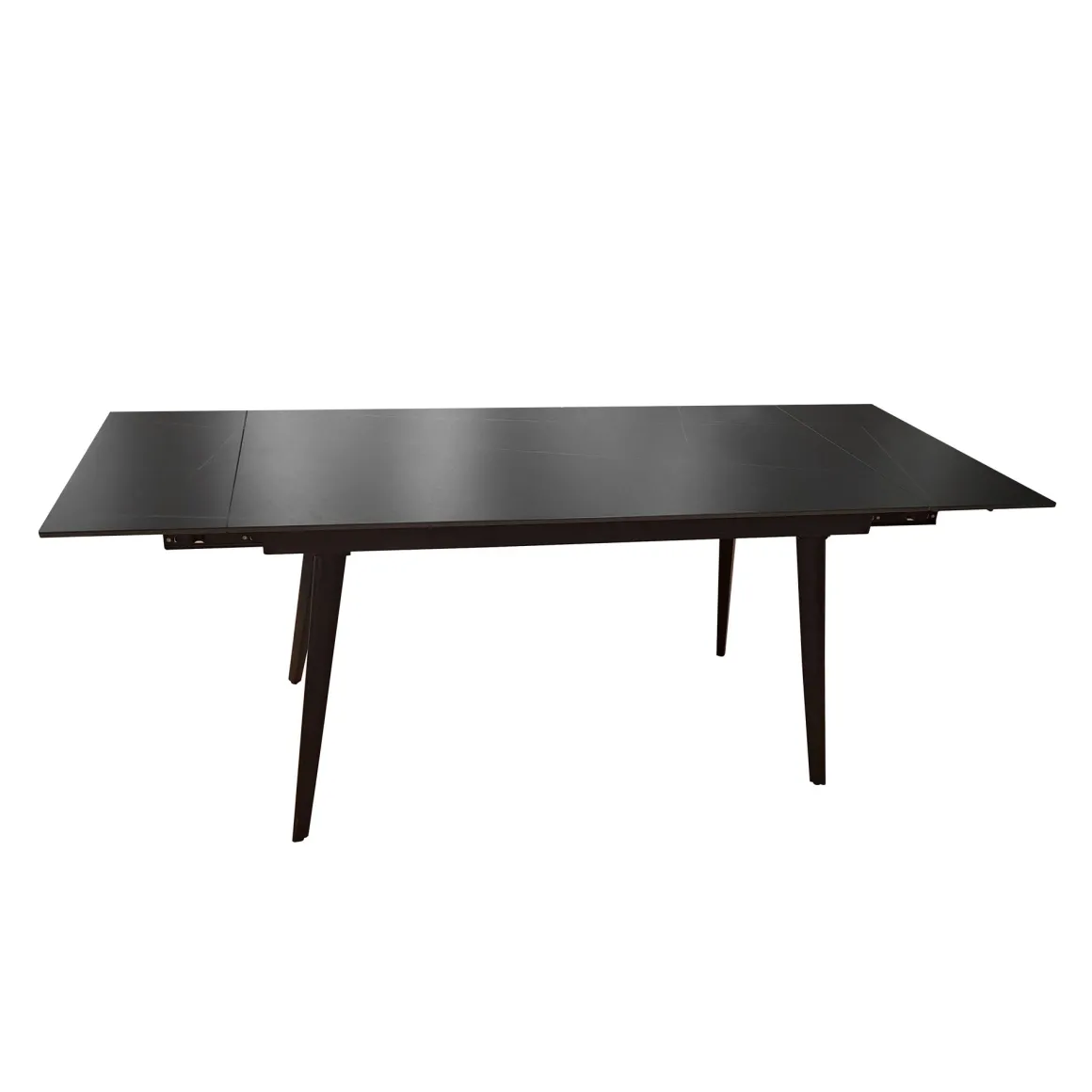 TAVOLO ALL. 140X80 NERO E VETRO EFFETTO MARMO SATINATO: vendita online TAVOLO ALL. 140X80 NERO E VETRO EFFETTO MARMO SATINATO in offerta