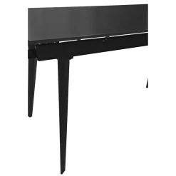TAVOLO ALL. 140X80 NERO E VETRO EFFETTO MARMO SATINATO: vendita online TAVOLO ALL. 140X80 NERO E VETRO EFFETTO MARMO SATINATO in offerta