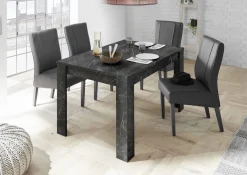 TAVOLO CARRARA ALL. 137X90 EFFETTO MARMO NERO : vendita online TAVOLO CARRARA ALL. 137X90 EFFETTO MARMO NERO in offerta