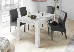 TAVOLO CARRARA ALL. 137X90 EFFETTO MARMO BIANCO: vendita online TAVOLO CARRARA ALL. 137X90 EFFETTO MARMO BIANCO in offerta