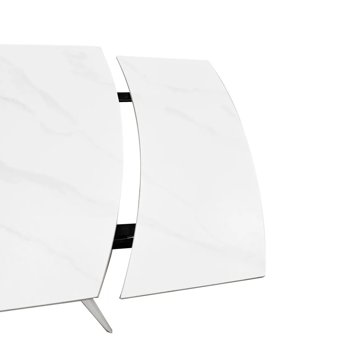 TAVOLO CM 140X80 ALL. METALLO BIANCO E VETRO EFFETTO MARMO: vendita online TAVOLO CM 140X80 ALL. METALLO BIANCO E VETRO EFFETTO MARMO in offerta