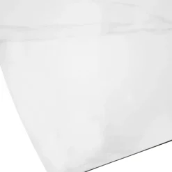 TAVOLO CM 140X80 ALL. METALLO BIANCO E VETRO EFFETTO MARMO: vendita online TAVOLO CM 140X80 ALL. METALLO BIANCO E VETRO EFFETTO MARMO in offerta