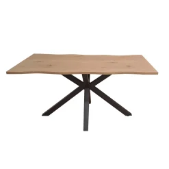 TAVOLO FISSO CM 160X90 METALLO NERO E LAMINATO ROVERE: vendita online TAVOLO FISSO CM 160X90 METALLO NERO E LAMINATO ROVERE in offerta