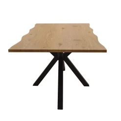 TAVOLO FISSO CM 160X90 METALLO NERO E LAMINATO ROVERE: vendita online TAVOLO FISSO CM 160X90 METALLO NERO E LAMINATO ROVERE in offerta