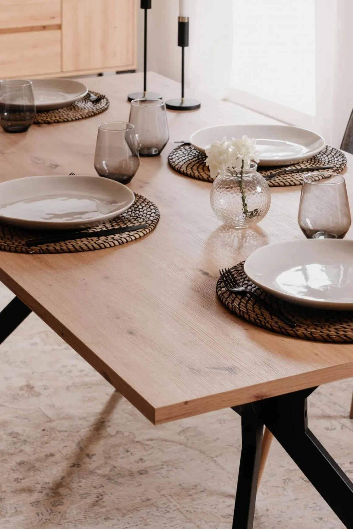 TAVOLO FISSO MOD. ONEX CM 180X90 ARTISAN OAK E NERO: vendita online TAVOLO FISSO MOD. ONEX CM 180X90 ARTISAN OAK E NERO in offerta