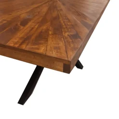 TAVOLO FISSO 200X100 LEGNO DI MANGO NOCE E NERO : vendita online TAVOLO FISSO 200X100 LEGNO DI MANGO NOCE E NERO in offerta