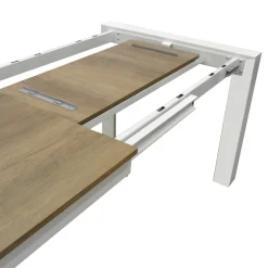 TAVOLO MILANO ALL. 140X90 BIANCO OPACO E CLEAF LECCIO: vendita online TAVOLO MILANO ALL. 140X90 BIANCO OPACO E CLEAF LECCIO in offerta