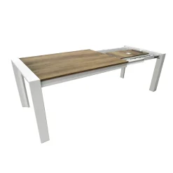 TAVOLO MILANO ALL. 140X90 BIANCO OPACO E CLEAF LECCIO: vendita online TAVOLO MILANO ALL. 140X90 BIANCO OPACO E CLEAF LECCIO in offerta