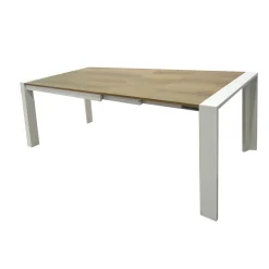 TAVOLO MILANO ALL. 140X90 BIANCO OPACO E CLEAF LECCIO: vendita online TAVOLO MILANO ALL. 140X90 BIANCO OPACO E CLEAF LECCIO in offerta