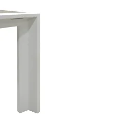 TAVOLO MILANO ALL. 140X90 BIANCO OPACO E CLEAF LECCIO: vendita online TAVOLO MILANO ALL. 140X90 BIANCO OPACO E CLEAF LECCIO in offerta