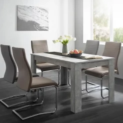 TAVOLO NIKLAS FISSO 138X80 GRIGIO CEMENTO : vendita online TAVOLO NIKLAS FISSO 138X80 GRIGIO CEMENTO in offerta
