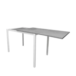 TAVOLO PLUTONE ALL. 110X70 BIANCO E CEMENTO : vendita online TAVOLO PLUTONE ALL. 110X70 BIANCO E CEMENTO in offerta