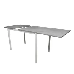 TAVOLO PLUTONE ALL. 110X70 BIANCO E CEMENTO : vendita online TAVOLO PLUTONE ALL. 110X70 BIANCO E CEMENTO in offerta