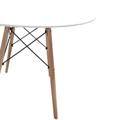 TAVOLO ROTONDO FISSO DIAM. CM 90 LEGNO E MDF BIANCO: vendita online TAVOLO ROTONDO FISSO DIAM. CM 90 LEGNO E MDF BIANCO in offerta