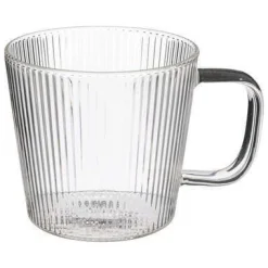 TAZZA CON MANICO IN VETRO BOROSILICATO LINEA NALA 30CL TRASPARENTE