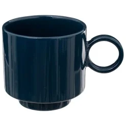 TAZZA CON MANICO IN GRES LINEA RETRO 38CL BLU