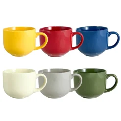 TAZZA JUMBO CON MANICO IN CERAMICA 450ML ASSORTITO