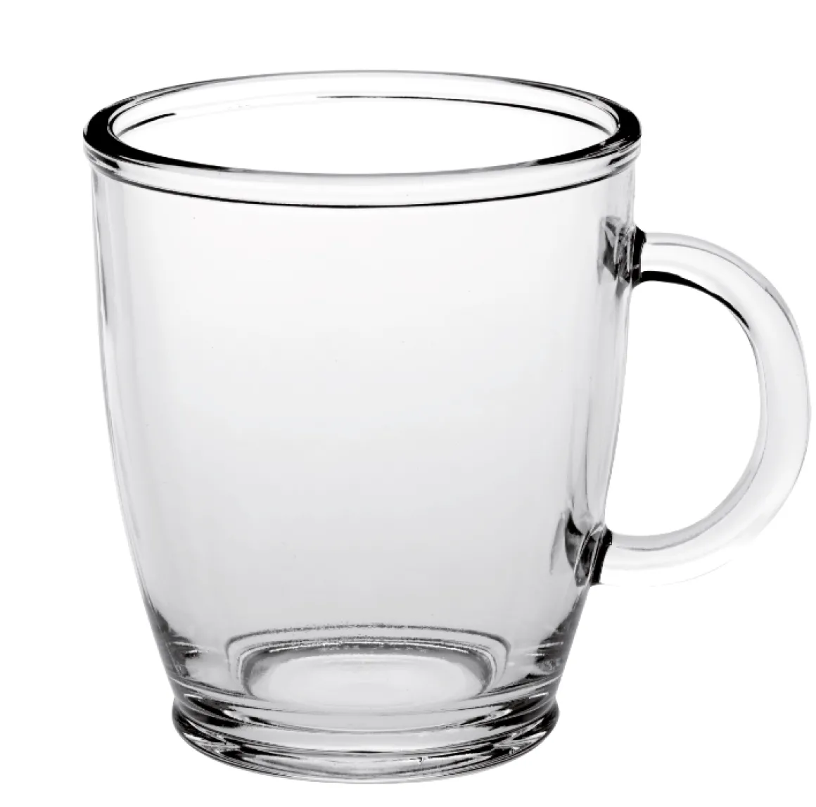 TAZZA MUG CON MANICO IN VETRO LINEA JULIUS 38CL TRASPARENTE