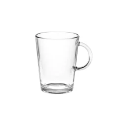 TAZZA MUG CON MANICO IN VETRO TEMPERATO LINEA FORTE 38.5CL TRASPARENTE