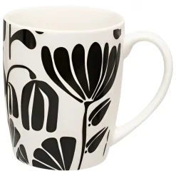 TAZZA TWISTED LIME IN PORCELLANA CON MANICO 37CL BIANCA E NERA