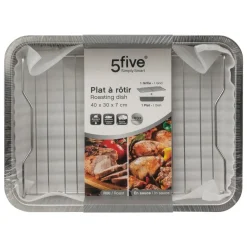 TEGLIA RETTANGOLARE IN ACCIAIO INOX 39.6X29.5 H 7CM