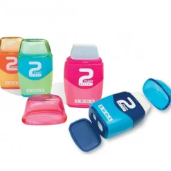 TEMPERAMATITE 2GETHER A 2 FORI CON GOMMA COLORI ASSORTITI: vendita online TEMPERAMATITE 2GETHER A 2 FORI CON GOMMA COLORI ASSORTITI in offerta