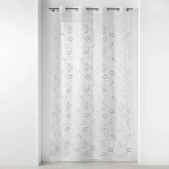 TENDA CON OCCHIELLI 140X280CM VELO SABBIA RICAMATO HOOPS GRIGIO: vendita online TENDA CON OCCHIELLI 140X280CM VELO SABBIA RICAMATO HOOPS GRIGIO in offerta