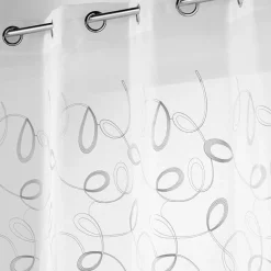TENDA CON OCCHIELLI 140X280CM VELO SABBIA RICAMATO HOOPS GRIGIO: vendita online TENDA CON OCCHIELLI 140X280CM VELO SABBIA RICAMATO HOOPS GRIGIO in offerta