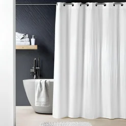 TENDA DA DOCCIA DOTTY CON OCCHIELLI A CLIP CM 180X200 BIANCA