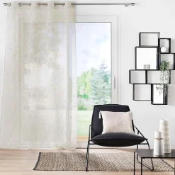 TENDA CON OCCHIELLI VELO SABBIA STAMPATO PANDORE 140X280CM BIANCO: vendita online TENDA CON OCCHIELLI VELO SABBIA STAMPATO PANDORE 140X280CM BIANCO in offerta