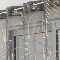 TENDA CON OCCHIELLI 140X280CM VELO SABBIA METALIZATO LINEOR ANTRACITE/ORO: vendita online TENDA CON OCCHIELLI 140X280CM VELO SABBIA METALIZATO LINEOR ANTRACITE/ORO in offerta