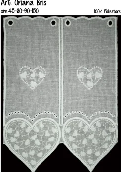TENDINA DA VETRO A METRO ORIANA IN POLIESTERE ALTEZZA 90CM VAR. 01: vendita online TENDINA DA VETRO A METRO ORIANA IN POLIESTERE ALTEZZA 90CM VAR. 01 in offerta