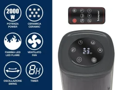 TERMOVENTILATORE CERAMICO A COLONNA - FIAMMA LED